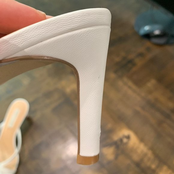 Strappy Sandal Kitten Heels in White - Picture 3 of 3